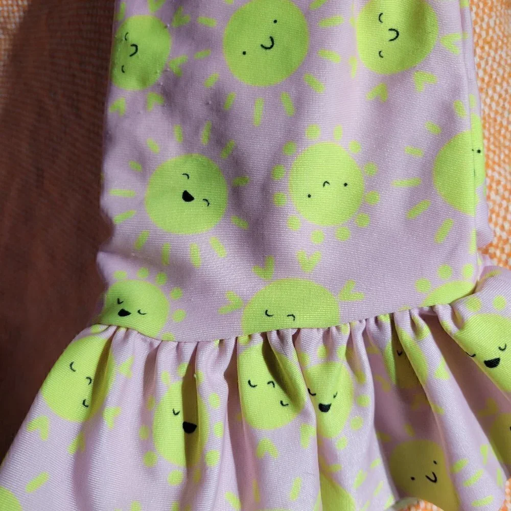 Cat & Jack Girls Swimsuit Top Pink And Yellow Sun's Size 18M